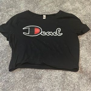 Black crop top size medium